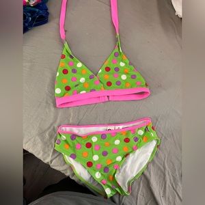 Green Polkadot Bikini